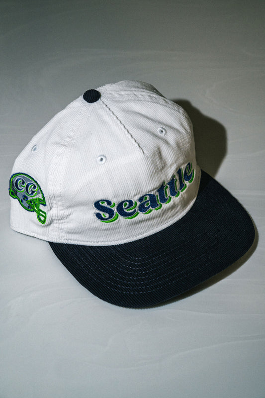 Seattle Hawks Navy Corduroy Hat