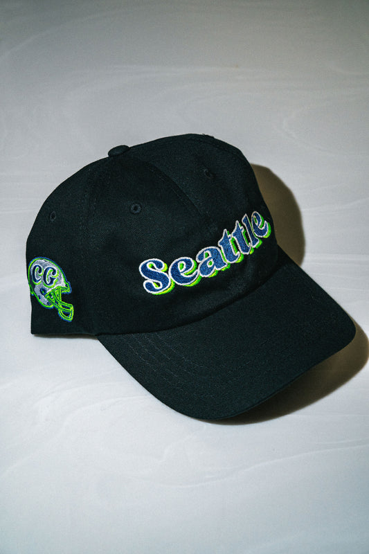 Seattle Hawks Dad hat Black